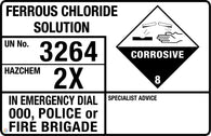 Ferrous Chloride Solution Sign