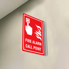 Load image into Gallery viewer, Fire Alarm Call Point – Double-Sided Off-Wall Sign