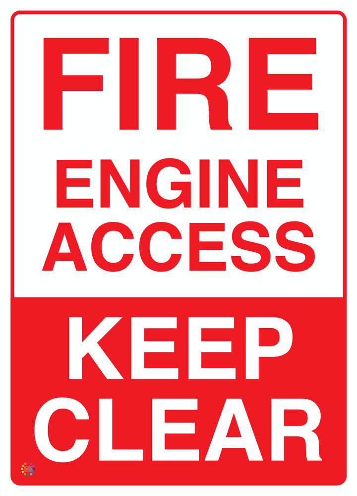 Fire Engine Access - Keep Clear Sign
