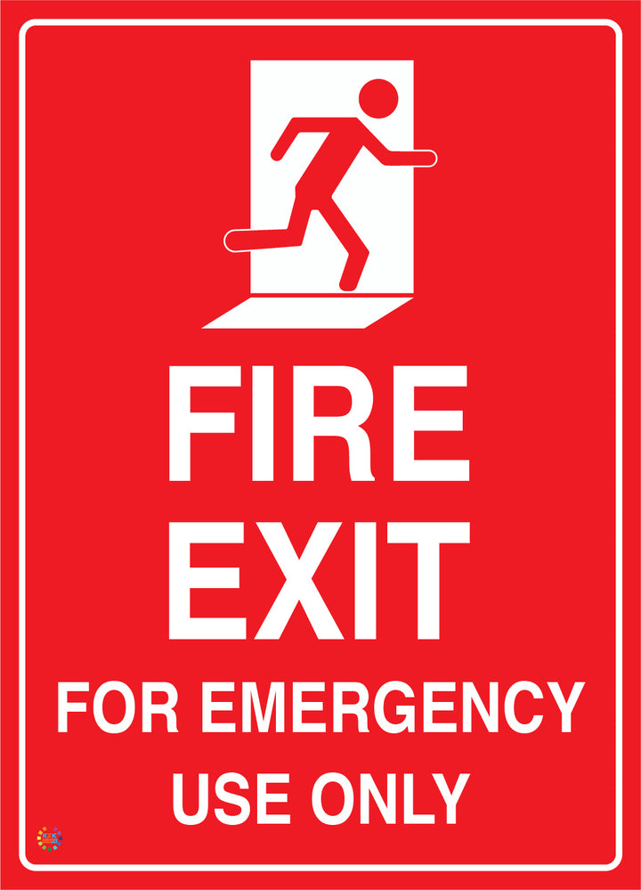 Fire Exit For Emergency Use Only Sign