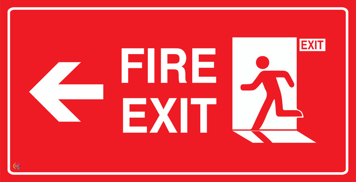 Fire Exit (Left Direction) Sign