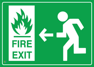 Fire Exit (Left) Sign