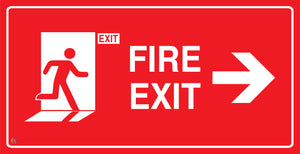 Fire Exit (Right Direction) Sign