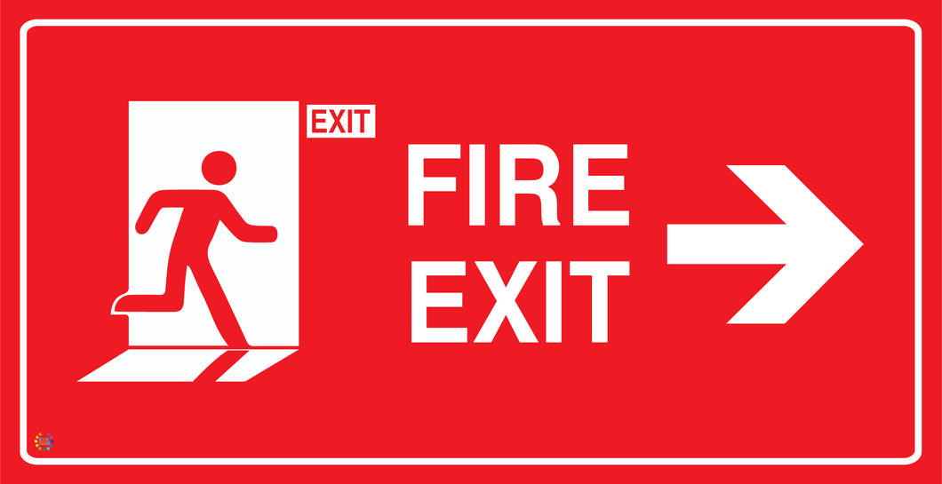 Fire Exit (Right Direction) Sign