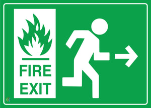 Fire Exit (Right) Sign