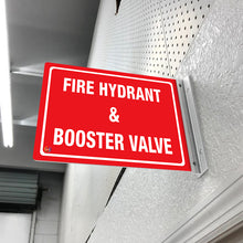 Load image into Gallery viewer, Fire Hydrant &amp; Booster Valve – Double-Sided Off-Wall Sign