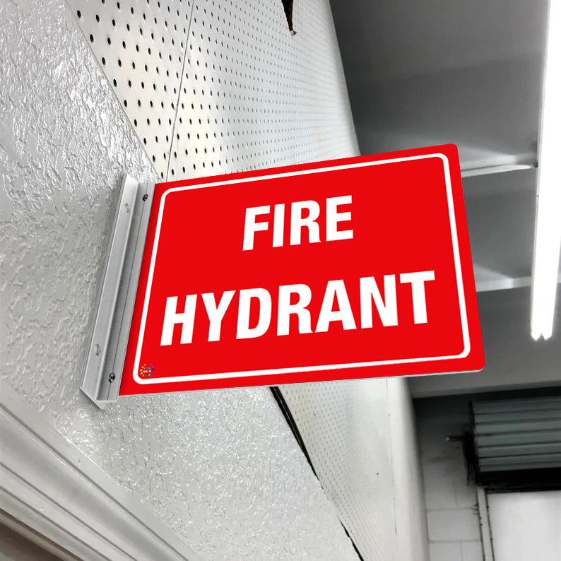 Fire Hydrant – Double-Sided Off-Wall Sign