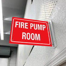 Load image into Gallery viewer, Fire Pump Room - Double-Sided Off-Wall Sign
