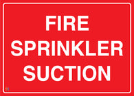 Fire Sprinkler Suction Sign 