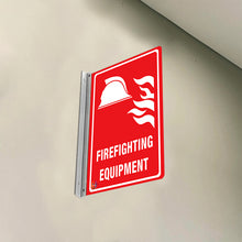 Load image into Gallery viewer, Firefighting Equipment – Double Sided Off-Wall Sign