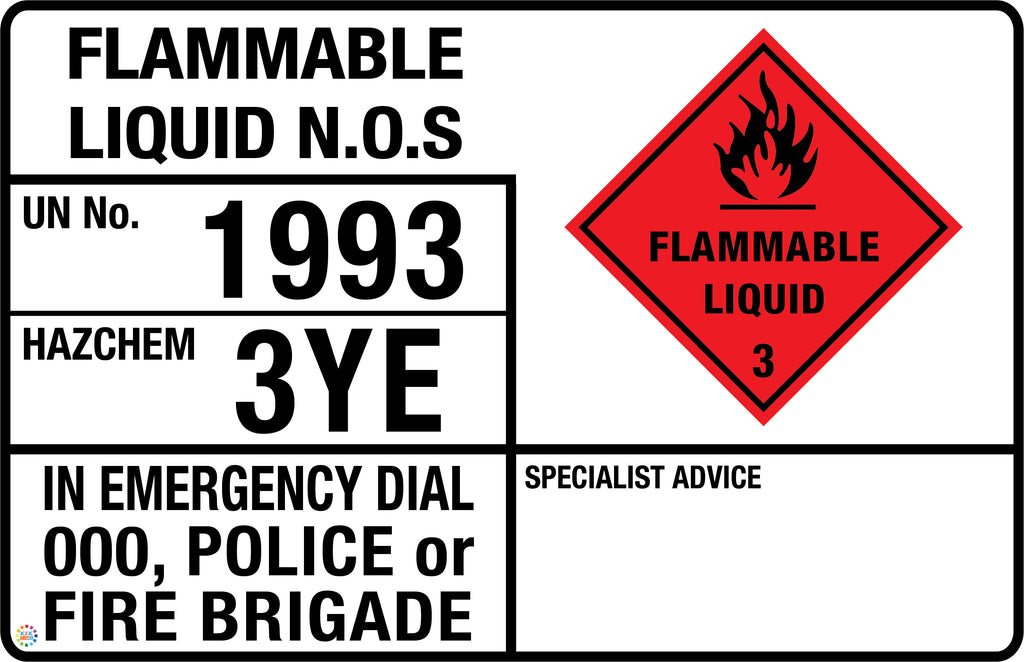 Flammable Liquid N.O.S Sign | K2K Signs Australia