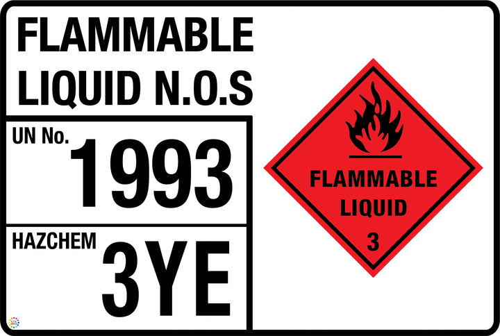 Flammable Liquid N.O.S Signage | K2K Signs Australia