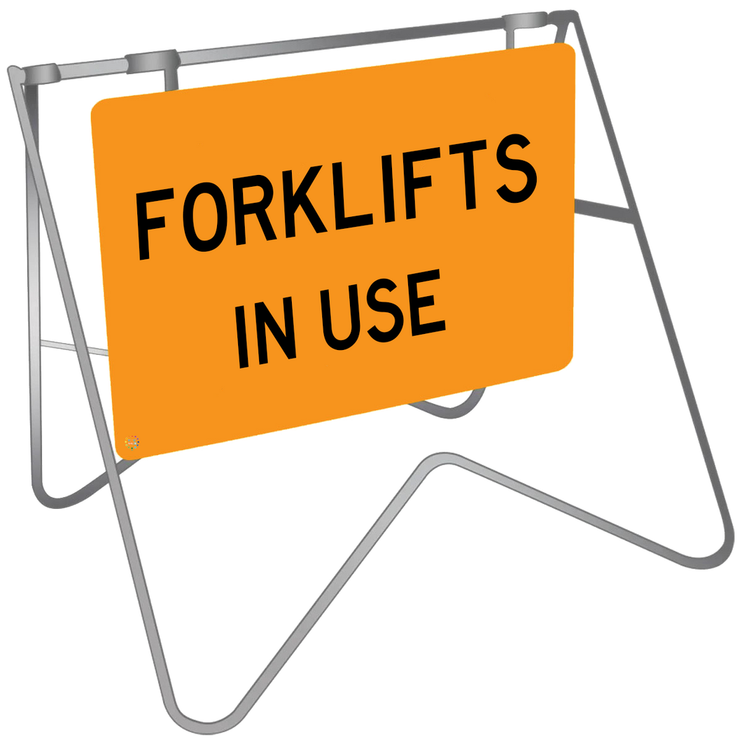 Forklifts In Use - Swing Stand & Sign