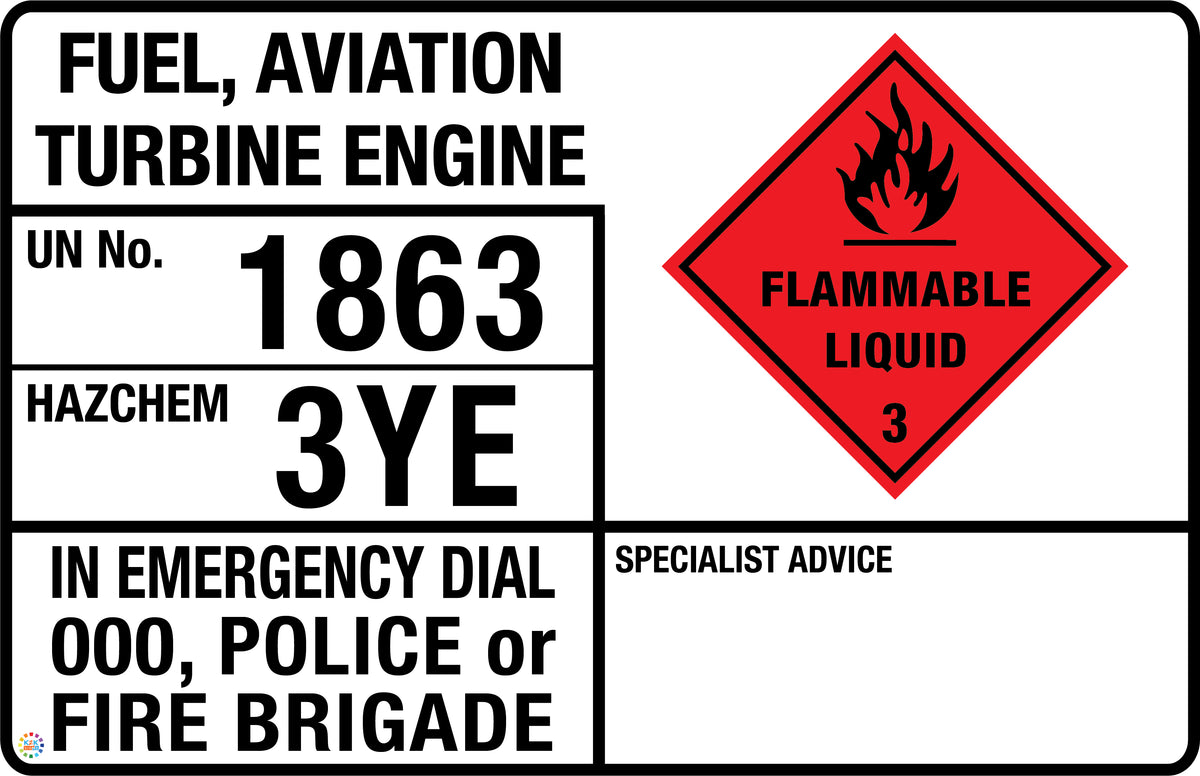 Fuel, Aviation Turbine Engine Sign | K2K Signs Australia