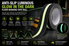 Load image into Gallery viewer, Anti-Slip Luminous / Glow in the Dark Floor Marking Tape Roll