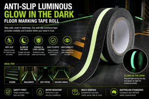 Anti-Slip Luminous / Glow in the Dark Floor Marking Tape Roll