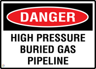 Danger High Pressure Buried Gas Pipeline