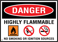 Danger Highly Flammable - No Smoking Or Ignition Sources