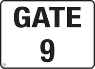Gate 9 Sign