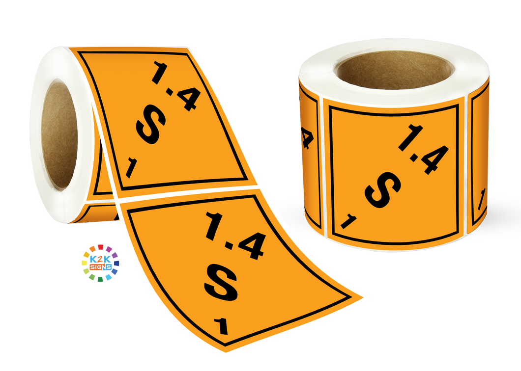 Explosive 1.4 S 1 Sign Label Roll