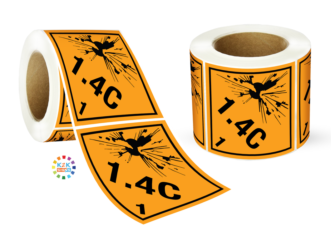 Class 1 Explosive 1.4C Label Roll
