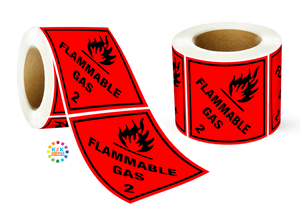 Class 2 Flammable Gas Label Roll
