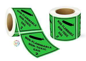 Class 2 Non-Flammable Non-Toxic Gas Label Roll