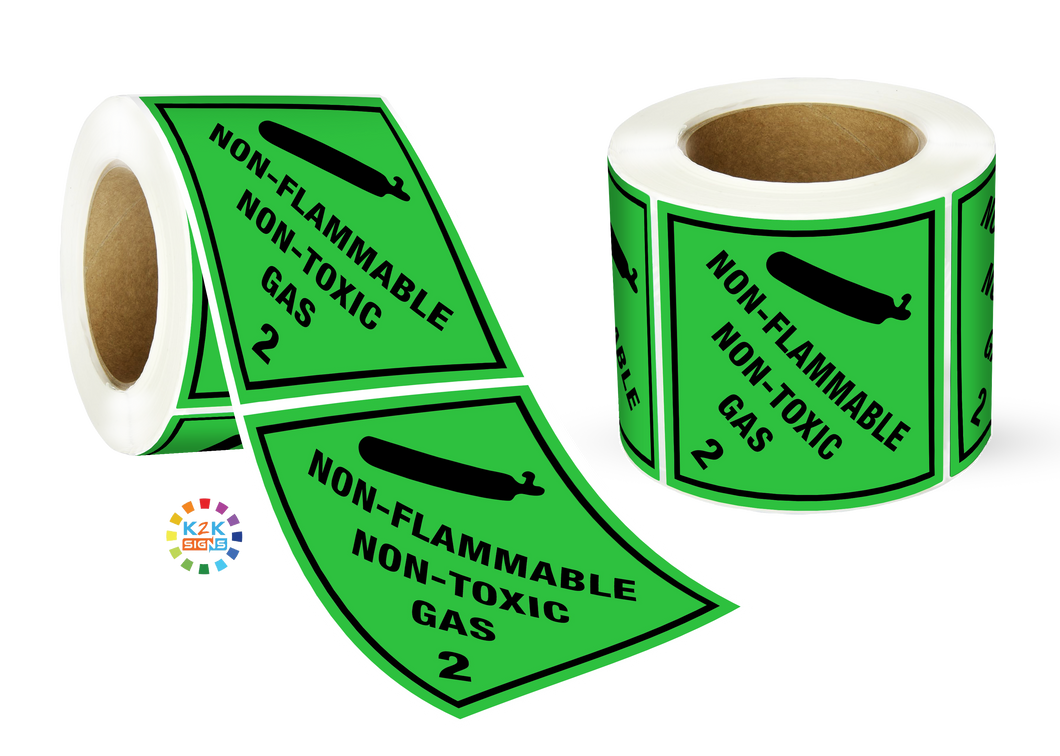 Class 2 Non-Flammable Non-Toxic Gas Label Roll