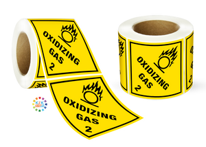 Class 2 Oxidizing Gas Label Roll