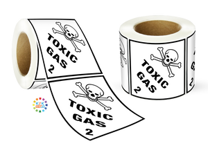 Class 2 Toxic Gas Label Roll
