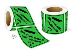 Class 2 Non Flammable Compressed Gas Label Roll