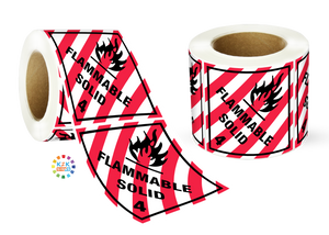 Class 4 Flammable Solid Label Roll