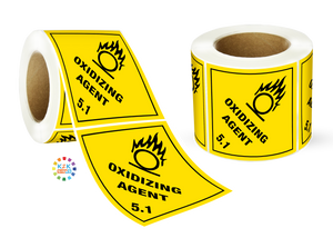 Class 5.1 Oxidizing Agent Label Roll