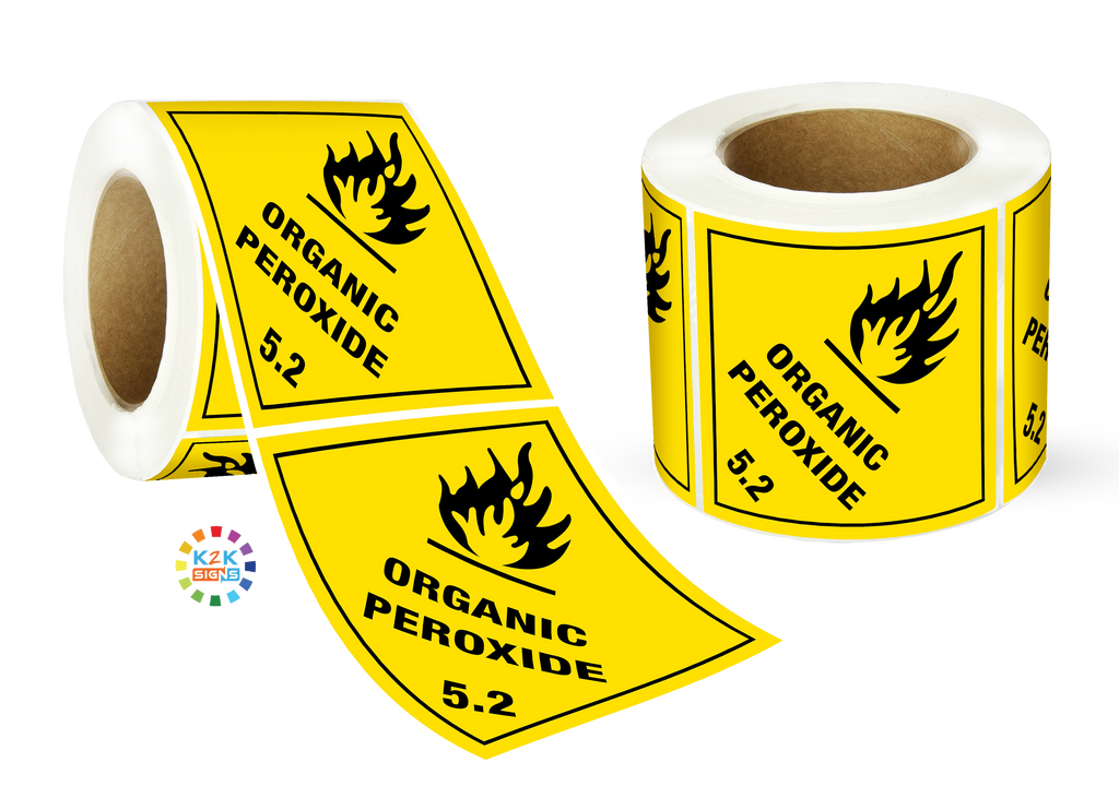 Class 5.2 Organic Peroxide Label Roll | K2K Signs Australia