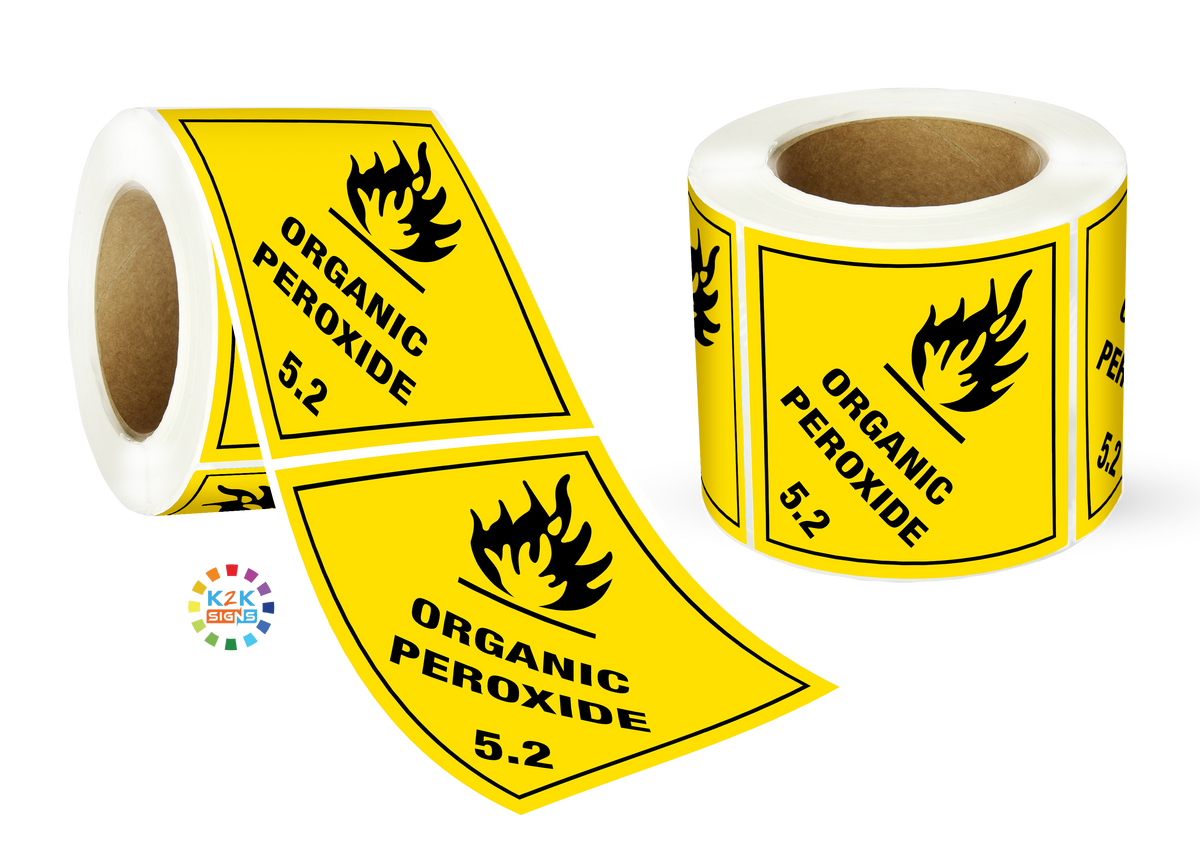 Class 5.2 Organic Peroxide Label Roll | K2K Signs Australia