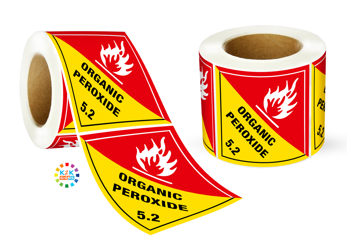 Class 5.2 Organic Peroxide Label Roll | K2K Signs Australia