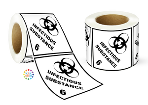 Class 6 Infectious Substance Label Roll