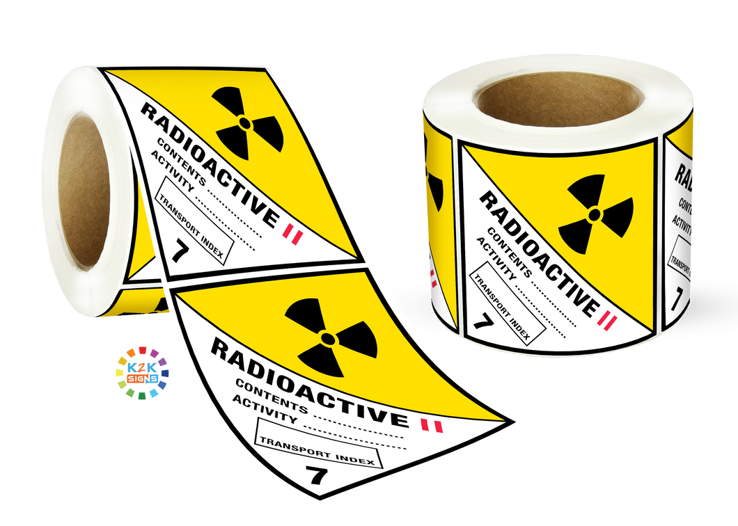 Class 7 Radioactive II Sign Label Roll