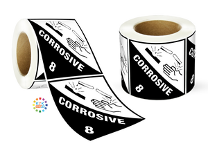 Class 8 Corrosive Label Roll