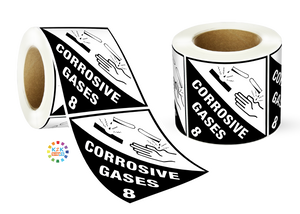 Class 8 Corrosive Gases Label Roll