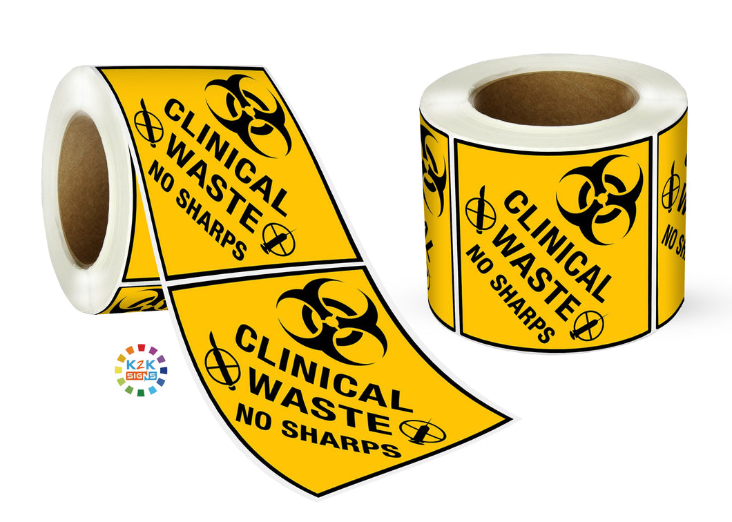Clinical Waste No Sharps Medical Waste - Label Roll