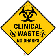 Clinical Waste No Sharps Medical Waste Sign