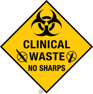 Clinical Waste No Sharps Medical Waste Sign