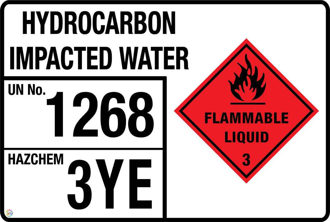 Hydrocarbon Impacted Water Signage