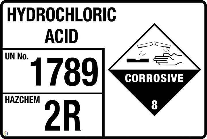 Hydrochloric Acid Signage | K2K Signs Australia