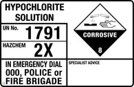 Hypochlorite Solution Sign