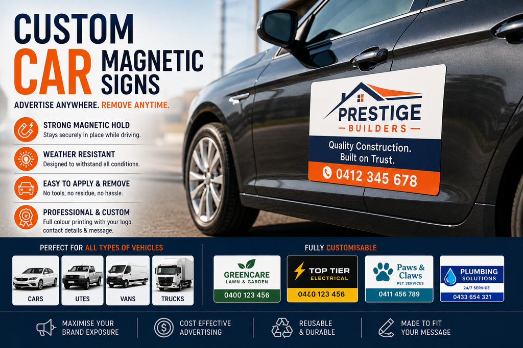 Custom Car Magnetic Signs