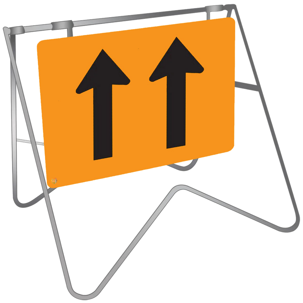 Lane Status Both Lanes Ahead - Swing Stand & Sign | K2K Signs Australia