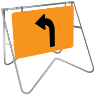 Lane Status Left Turn - Swing Stand & Sign