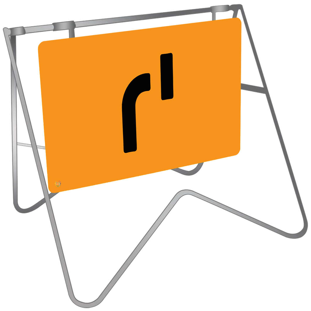 Lane Status No Right Turn - Swing Stand & Sign 